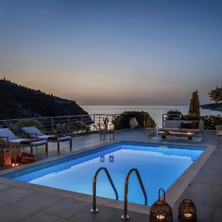 Sensational Kefalonia Lotto 2 Bedrooms Seafront Spectacular Sea Views Private Outdoor Pool Assos Villa *