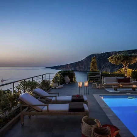 Villa Sensational Kefalonia Lotto 2 Bedrooms Seafront Spectacular Sea Views Private Outdoor Pool Assos Asos
