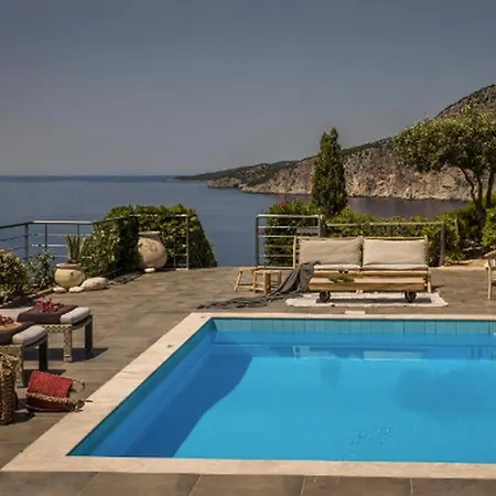 Sensational Kefalonia Lotto 2 Bedrooms Seafront Spectacular Sea Views Private Outdoor Pool Assos Villa Asos
